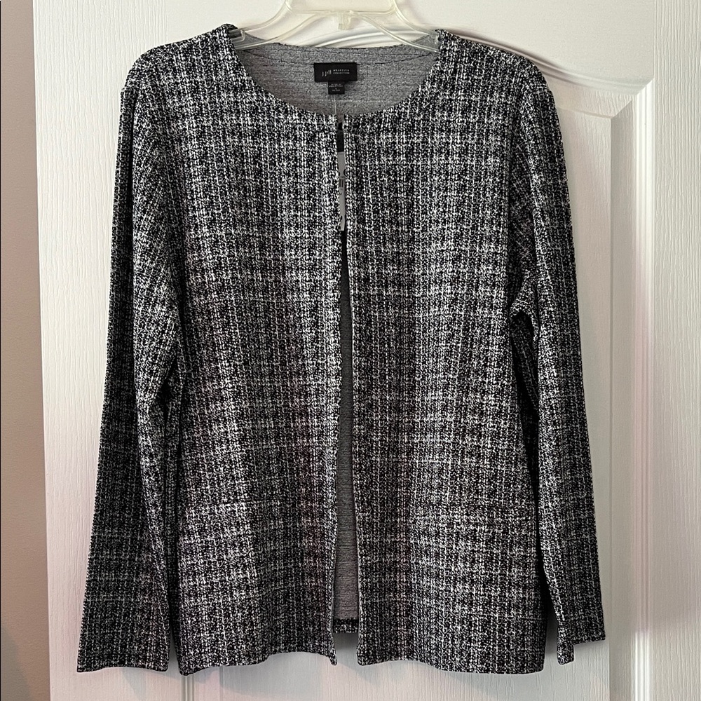 J. Jill Black and White Tweed Jacket  Size LP